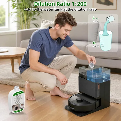 Vista 7 de Paquete de 2 soluciones de limpieza de suelos para iRobot Roomba Plus 405 Combo / 4020 Combo / 505 Combo / Combo 507/Combo Max 705 Combo / Max 707