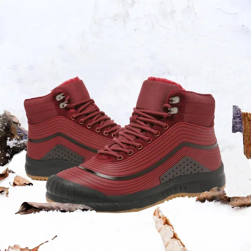 Vista 7 de ulogu Botas de nieve para mujer, impermeables, ligeras, aisladas, con forro de piel, cálidas, botines cómodos de invierno
