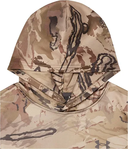 Vista 3 de Under Armour Sudadera con capucha para niños, bolsillo frontal grande, de secado rápido y ligera