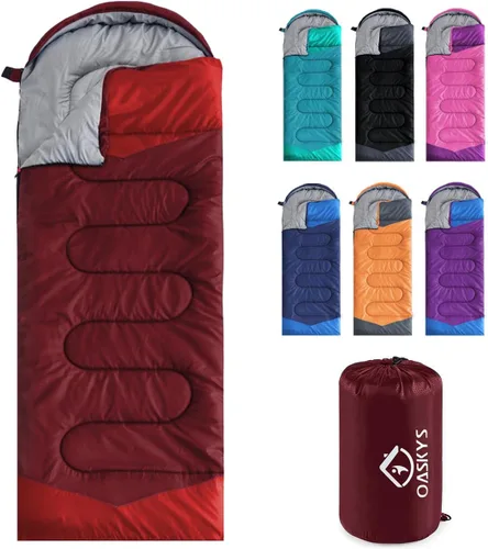 Vista 12 de oaskys Camping Sleeping Bag - 3 Season Warm & Cool Weather - Summer Spring Fall Lightweight Waterproof for Adults Kids - Camping Essentials Gear