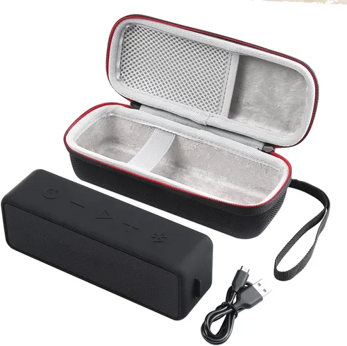 Vista 3 de Estuche para Anker 2 Altavoz Portátil Hard Shell Travel Estuche de transporte Bolsa de almacenamiento (negro)