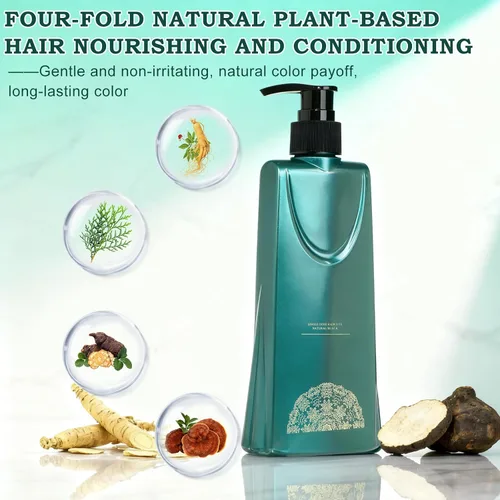 Vista 3 de Mild Formula - Juego de tintes para el cabello de larga duración, kit de tinte para el cabello de un solo paso con champú natural nutritivo