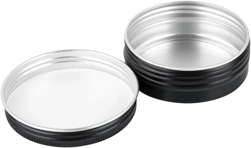 Vista 11 de Restaurantware RW Base - Cajas de almacenamiento de lata de 2 onzas, 100 cajas redondas de lata con tapas, tapas atornillables duraderas