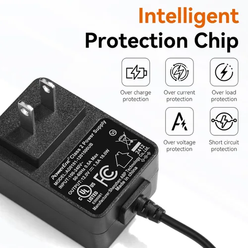 Vista 5 de Makartt Adaptador de Cargador de Energía Original para Lima de Uñas Nouvella, Suministro de Batería 12V 1.5A AC-DC para Lima Eléctrica Recargable