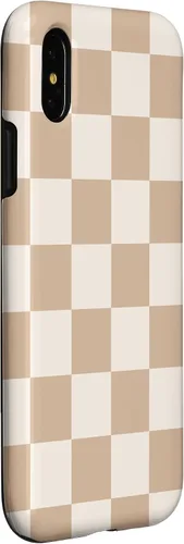 Vista 9 de Funda de tablero de ajedrez marrón beige claro para iPhone 14 Pro
