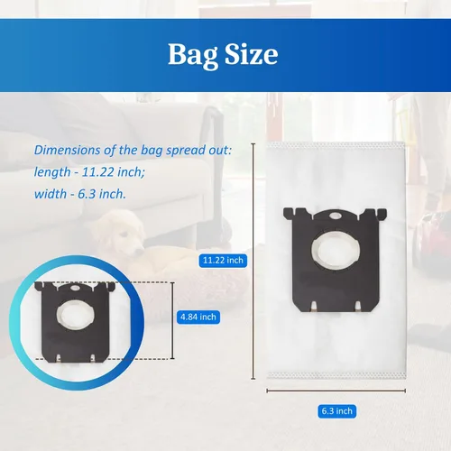 Vista 5 de Paquete de 10 bolsas de repuesto para aspiradora compatibles con Electrolux S Bag Classic EL200F EL8500
