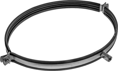 Vista 11 de Vent Systems Abrazadera de tubo de 8 pulgadas – Abrazaderas de conducto de acero galvanizado de alta resistencia con forro de goma para reducción