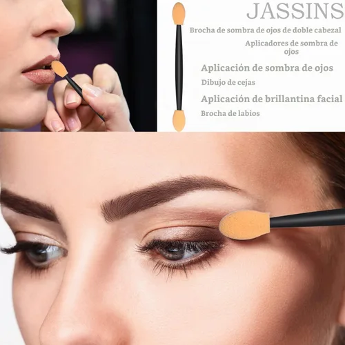 Vista 6 de Kit de herramientas de maquillaje desechables de 300 piezas, cepillo de cejas/cepillo de rímel, aplicadores de labios/aplicadores de sombra