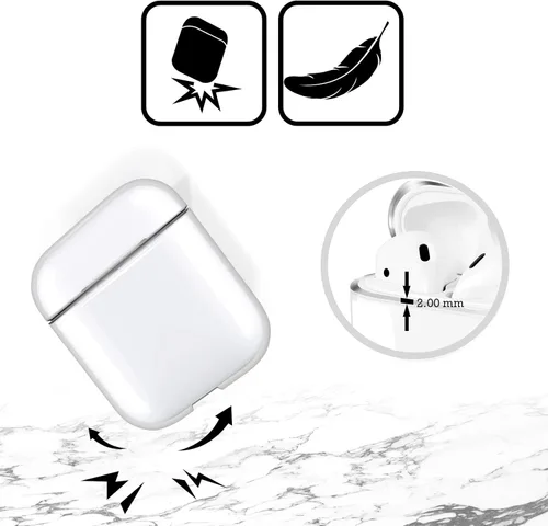Vista 2 de Head Case Designs Cubierta de cristal duro transparente con licencia oficial de Batman DC Comics Classic Logos compatible con Apple AirPods 3 3ª