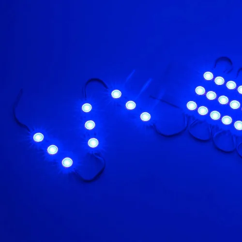 Vista 7 de BEAMNOVA Luz comercial azul extremadamente brillante de 100 pies para negocios, 200 módulos de 3 LED, tira de luces adhesivas impermeables de 12 V