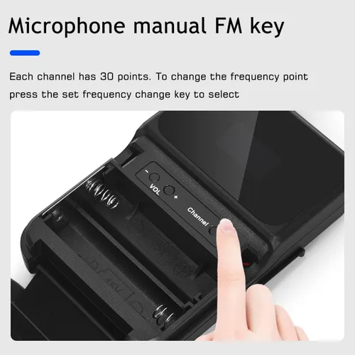 Vista 10 de W IN-MIX Sistema de micrófono inalámbrico UHF de 4 canales con auriculares