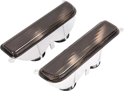 Vista 3 de HECASA Tapas de luces de señal de esquina delantera y parachoques, compatibles con Jeep Cherokee XJ Pair 1997-2001, color humo