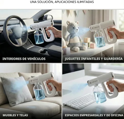 Vista 5 de La máquina de nebulización desinfectante original – Pulverizador desinfectante profesional – Atomizador ULV y pistola de vapor nano – Pistola