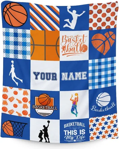 Vista 29 de Mantas de baloncesto – Manta suave y mullida para niños – Manta pequeña de 30 x 40 pulgadas para sala de estar y oficina – Manta deportiva negra