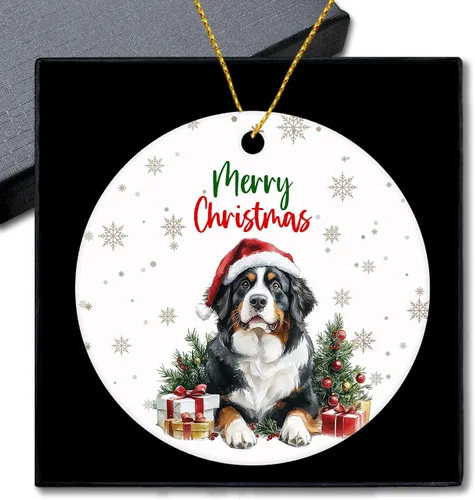 Vista 32 de Shiba Inu Gifts - Adornos navideños de cerámica para árbol y auto