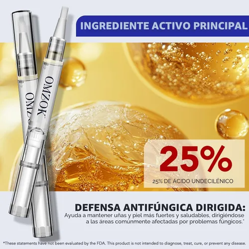 Vista 2 de Pluma de hongos en las uñas de los pies, tratamiento de uñas extra fuerte, 25% ácido undecilénico, aceite de árbol de té, bolígrafo de reparación