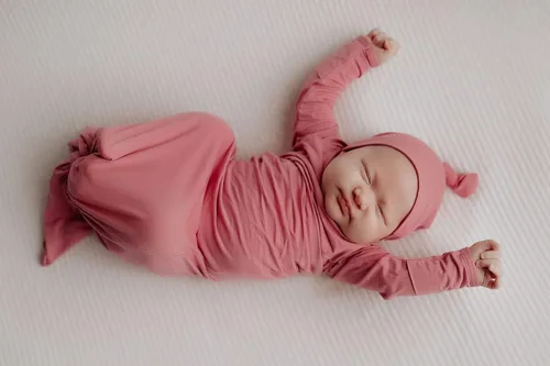 Vista 88 de Three Little Tots Vestido de corbata anudada para bebé recién nacido - Bebé