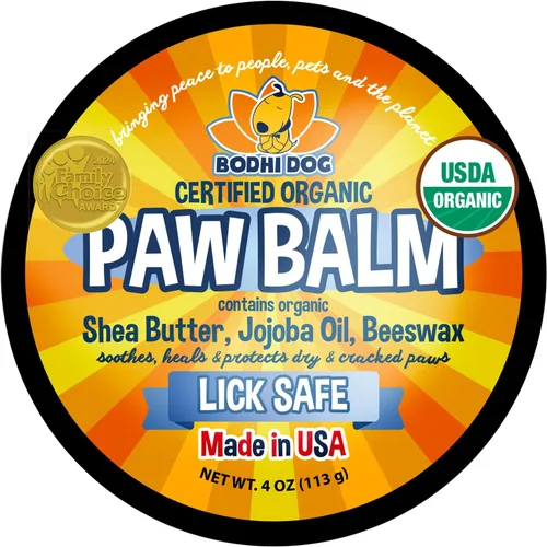 Vista 4 de Bodhi Dog Bálsamo para patas – Seguro para lamer – Mantequilla orgánica USDA para patas – Hidratante natural para patas – Sana las patas secas