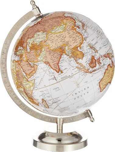 Vista 5 de Abbott Collection 57-LATITUDE-10 - Globo decorativo pequeño giratorio, dorado/negro, 11 pulgadas de alto Negro/dorado