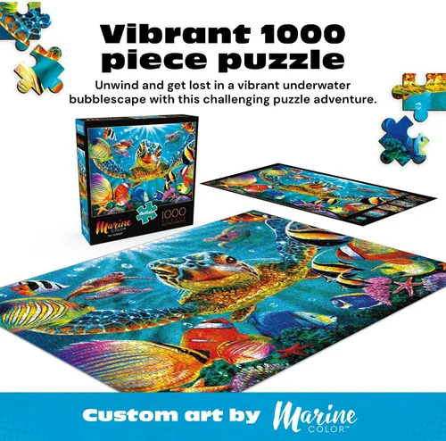 Vista 2 de Buffalo Games - Tiny Bubbles - Rompecabezas de 1000 piezas para adultos