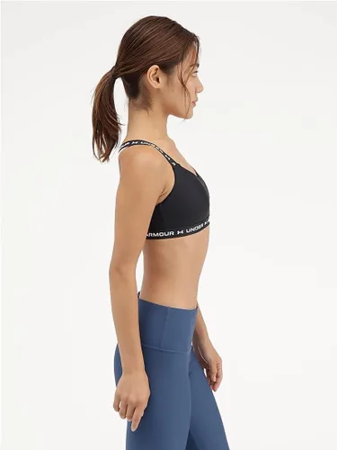 Vista 3 de Under Armour Sujetador bajo con espalda cruzada para mujer, Púrpura