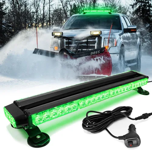 Vista 18 de Barra de luz estroboscópica de emergencia de 14.5'' con 32 LED para techo, doble lado, luz de advertencia de peligro, luz de seguridad con imán