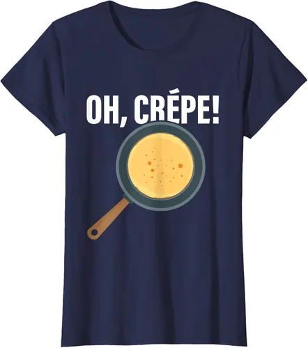 Vista 31 de Divertido juego de palabras "Oh, Crepe!" para crepes y pasteleros, Negro