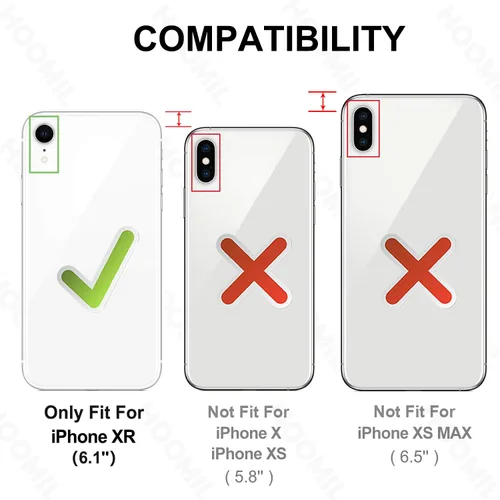 Vista 79 de HOOMIL Funda para iPhone 7 Plus/iPhone 8 Plus de 5.5 Pulgadas, sin amarillamiento, protección contra caídas, cubierta trasera dura transparente