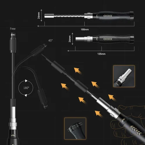 Vista 2 de Juego de destornilladores de precisión, kit de destornilladores para portátil, kit de reparación de destornilladores profesional JAKEMY 164 en 1