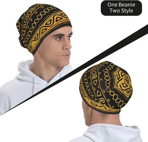 Vista 48 de Gorro africano holgado de invierno, gorro de punto casual para hombres y mujeres