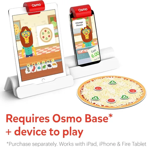 Vista 2 de Osmo - Juego Pizza Co. - Edades 5-12 - Habilidades de comunicación y matemáticas empresariales - Para iPad y tableta Fire (se requiere base) Osmo