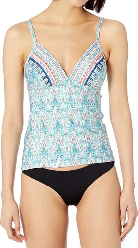 Vista 39 de La Blanca Traje de baño tankini con cuello en V para mujer Planta/Hojas de boceto