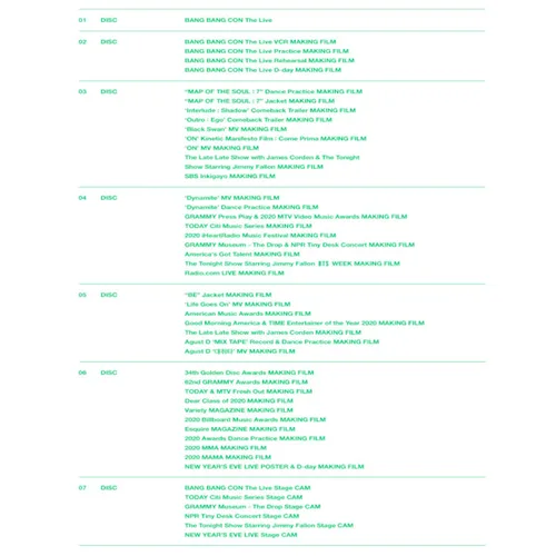 Vista 4 de BANGTAN BTS MEMORIES OF 2020 DVD