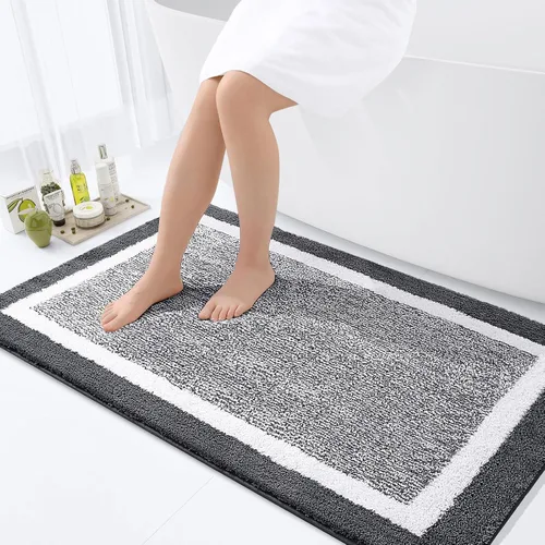 Vista 61 de OLANLY Alfombras de baño 24x16, tapetes de baño extra suaves y absorbentes de microfibra, antideslizantes, lavables a máquina, secan rápido
