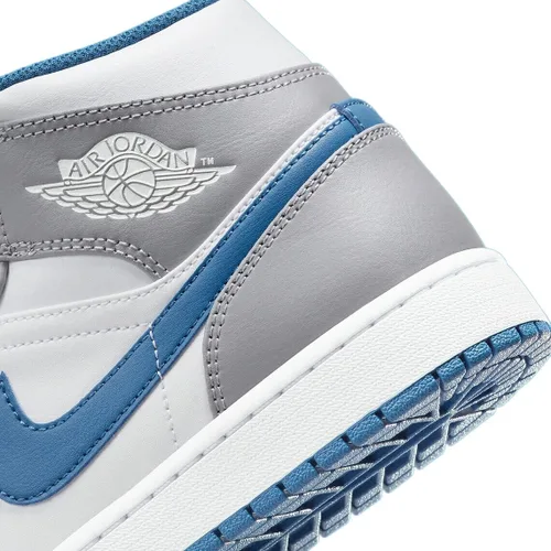 Vista 7 de Nike Air Jordan 1 Mid - Cement Grey / White / True Blue