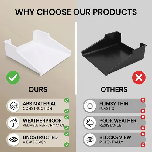 Vista 4 de Universal Outdoor Camera Sun Rain Shade Protective Roof, ABS, for Camera
