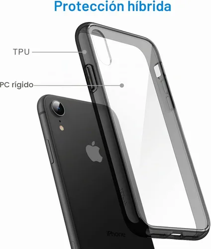 Vista 6 de JETech Funda para iPhone XR, antiamarilleo, color negro