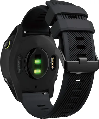 Vista 2 de Senter Correa de repuesto deportiva de silicona suave de 0.866 in compatible con Garmin Forerunner 745, Amazfit GTR 3, Realme Watch 2, Xiaomi Haylou