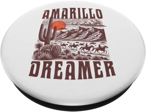 Vista 2 de Texas Cattle Town And Hometown Patriotic Cowboy Amarillo PopSockets Adhesive PopGrip