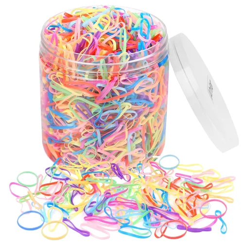 Vista 9 de 2000PCS pequeñas bandas de goma para el cabello, negro elástico plástico disponible de los lazos del pelo Soportes para el cabello, ideales