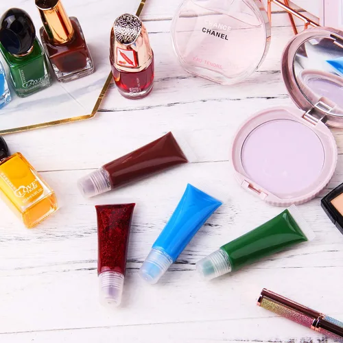 Vista 5 de HRLORKC 110 tubos vacíos de 0.3 fl oz para brillo labial, contenedores para bálsamo labial cosmético 110PCS/0.3 fl oz