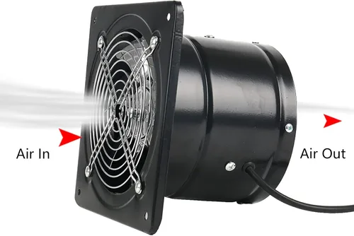 Vista 3 de Ventilador de escape con enchufe, extractor de 8 pulgadas 735CFM a través de la pared con motor de cobre puro ligero, ventilador de ventilación