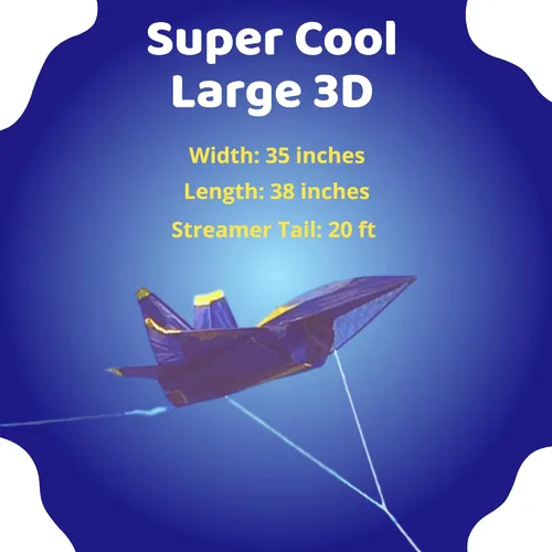 Vista 7 de Premier Kites Plano Ángel Azul 3D