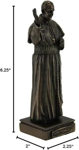 Vista 4 de Zeckos Estatua decorativa bronceada del obispo de Roma del Papa Francisco