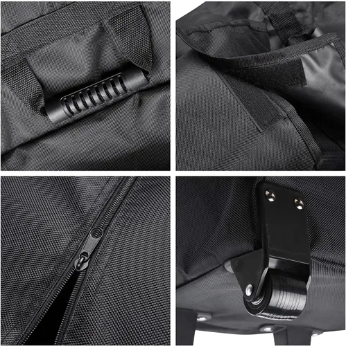 Vista 4 de Bolsa impermeable con ruedas de 11.8 x 11.8 x 63 pulgadas, bolsa enrollable de repuesto para toldo al aire libre, bolsa de almacenamiento