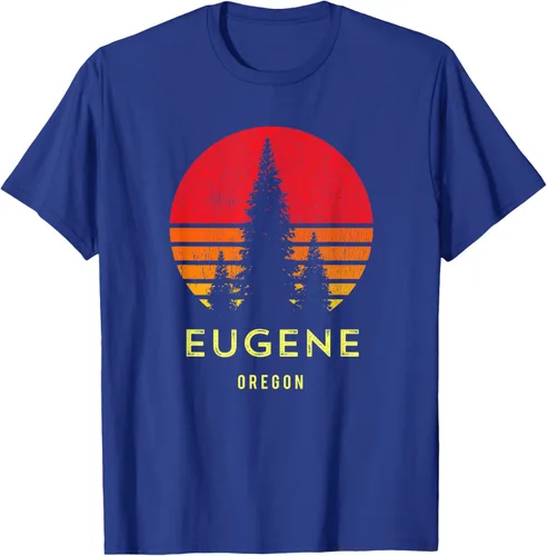 Vista 21 de Camiseta Eugene Oregon, Negro, S