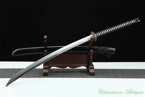 Vista 4 de GLW - Katana Samurai hecha a mano para cortar un caballo, espada japonesa Katana con patrón de acero Ninja Battle Ready#4072
