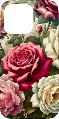 Vista 30 de Funda con diseño floral para iPhone 16 con diseño floral estilo victoriano