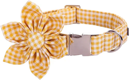 Vista 7 de Lionet Paws Collar de perro con flor, suave y cómodo, collar ajustable para cachorros y gatos niñas, cuello de 8 a 12 pulgadas