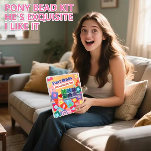 Vista 7 de LIS HEGENSA Kandi - Juego de cuentas de pony a granel, para hacer collares, joyas, trenzar el cabello, pulseras, cuentas de plástico